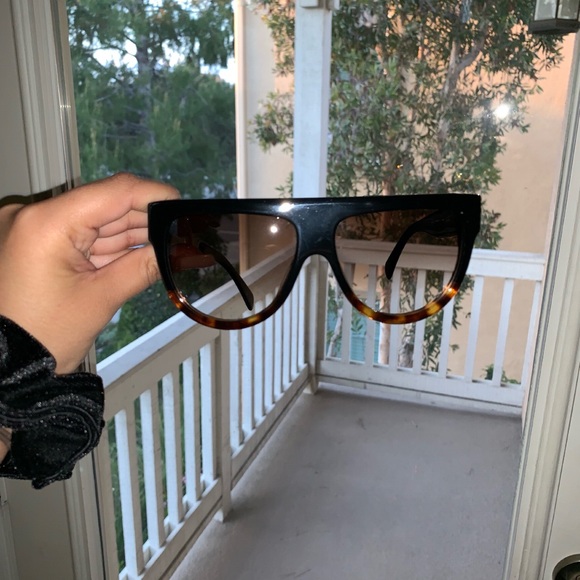 celine bold flat top acetate sunglasses